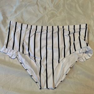Striped swim bottoms